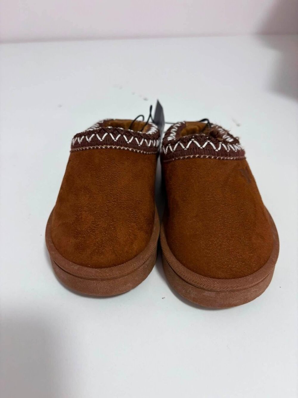 NWT Hurley Toddler Cozy Faux Suede Slippers Brown